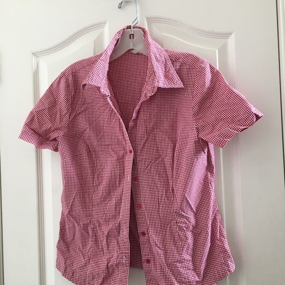 Ladies’ st. john’s bay gingham blouse (M) - Picture 1 of 4